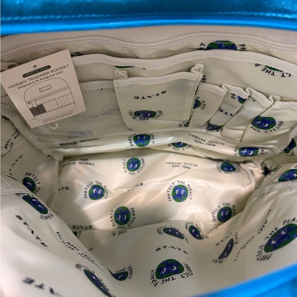 STATE Metallic Kane Kids Blue Backpack - Picture 4 of 10